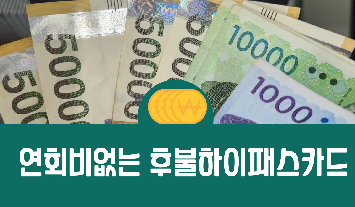 연회비없는 후불하이패스카드