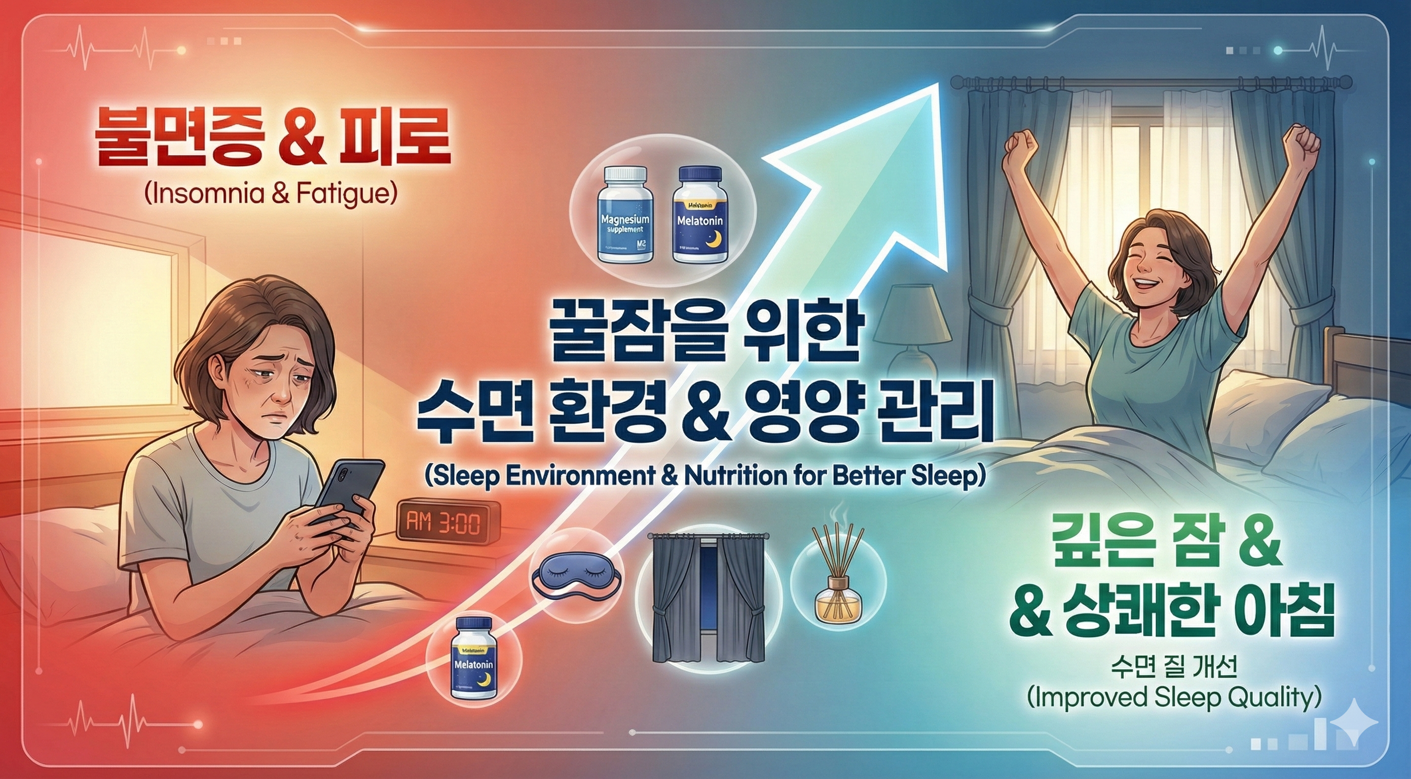 꿀잠을 위한 수면 환경 & 영양관리