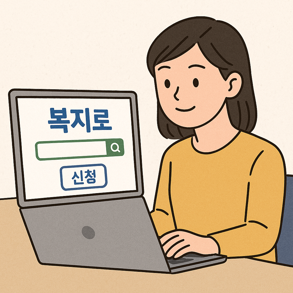 복지로 웹사이트에서 신청