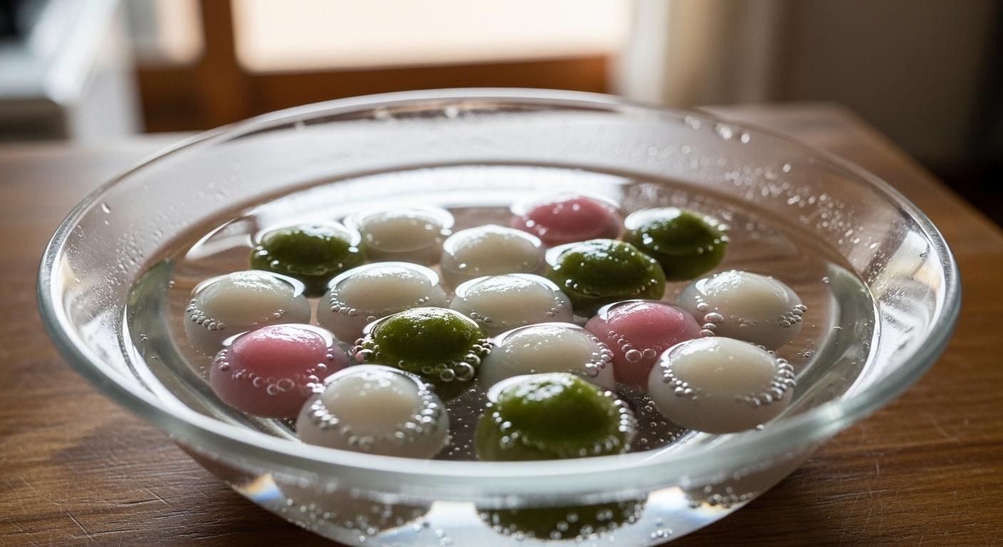 송편 쌀 불리는 시간