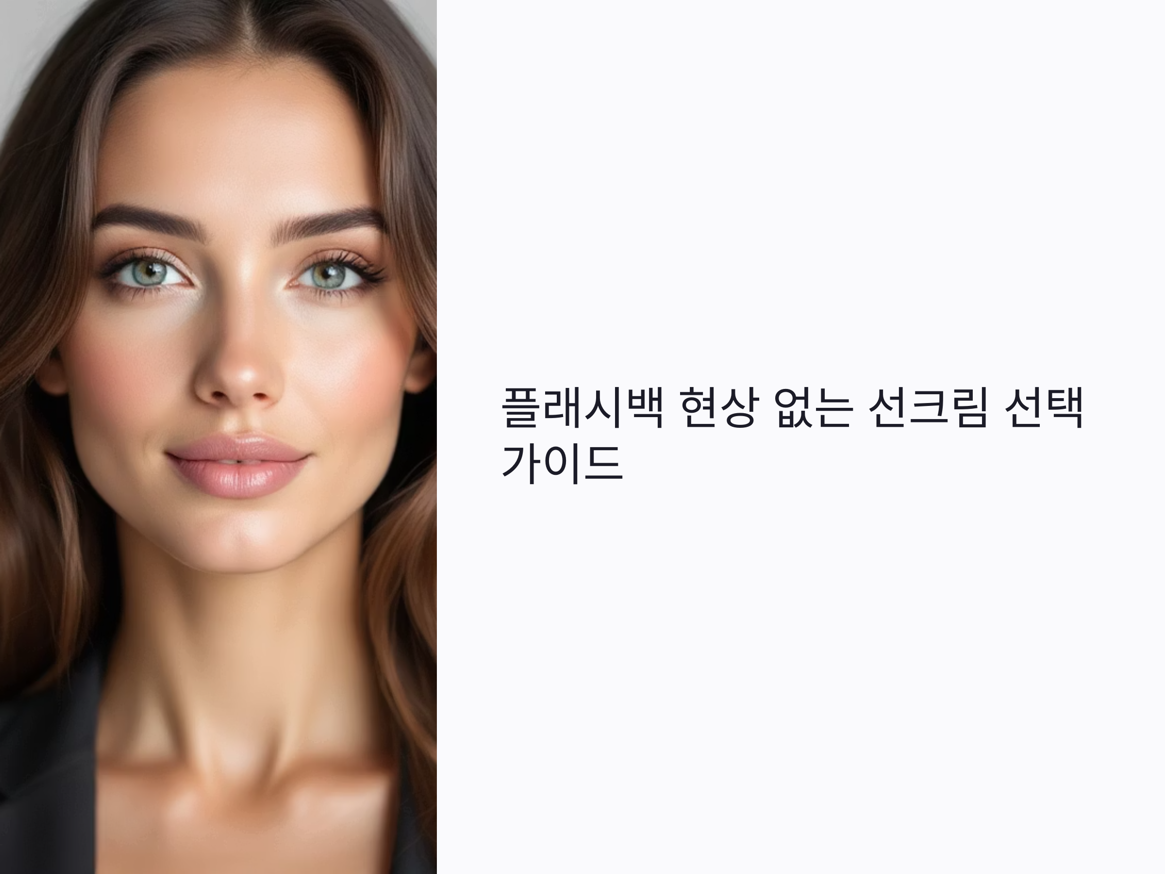 사진 찍을 때 선크림 발라도 될까? 플래시백 없는 선택법