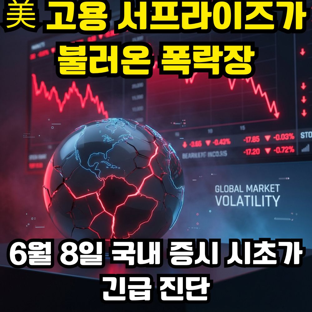미국 5월 비농업 고용지표 급증에 따른 나스닥 폭락 및 6월 8일 검은 월요일 국내 증시 영향 분석