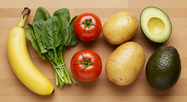 바나나&amp;#44; 토마토&amp;#44; 시금치&amp;#44; 감자&amp;#44; 아보카도