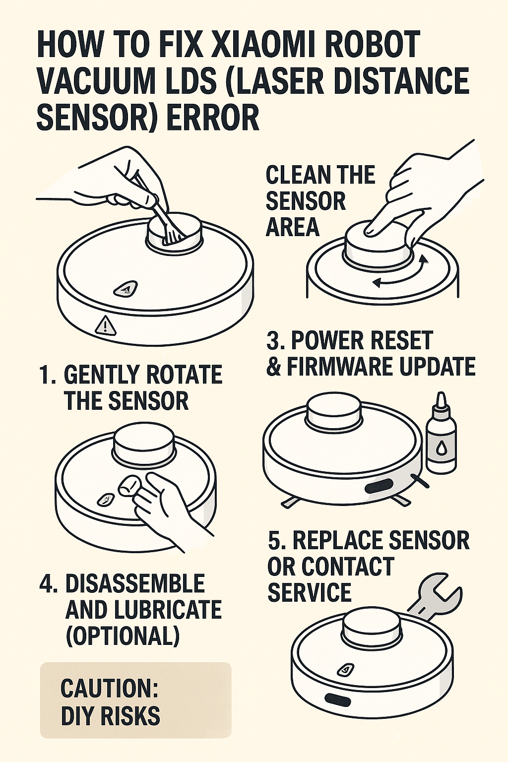 샤오미 로봇청소기 레이저 센서 에러 고치는 법