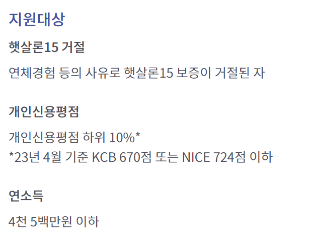 최저신용자 특례보증