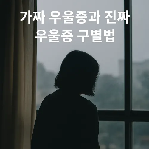 가짜 우울증과 진짜 우울증 구별법 차이