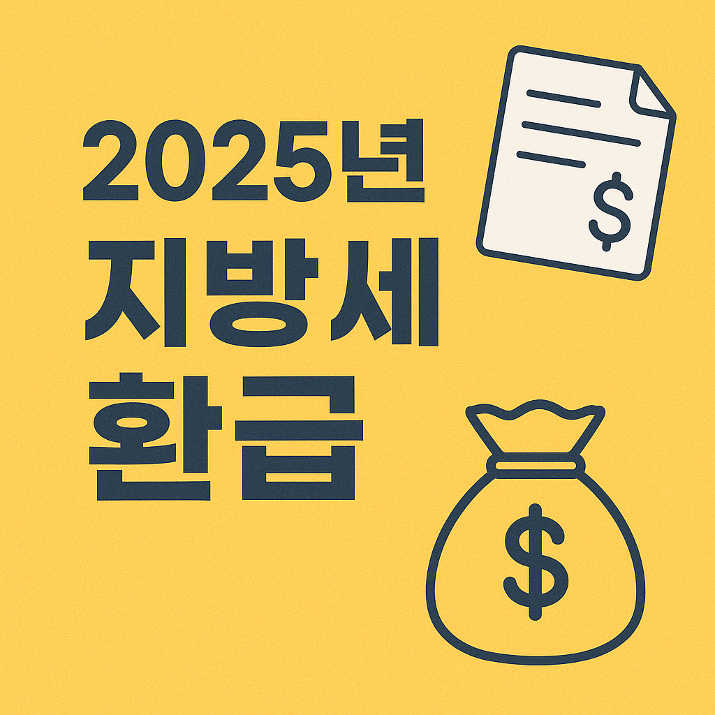 2025년 지방세 환급 신청방법 및 일정