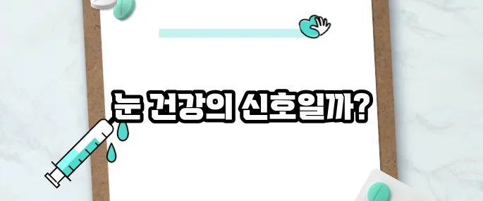 눈 실핏줄이 터지는 이유