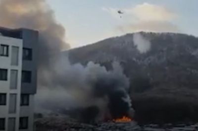 구룡마을 화재 헬기 진압