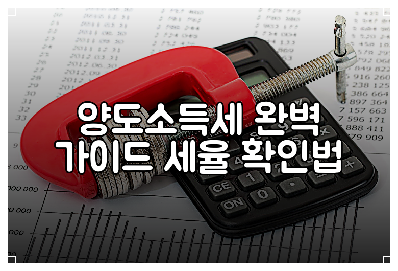 양도소득세 완벽 가이드 세율 확인법