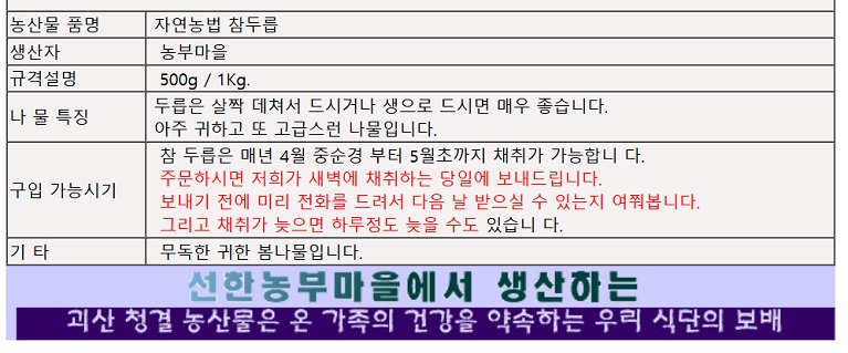 6시내고향-두릅-충북