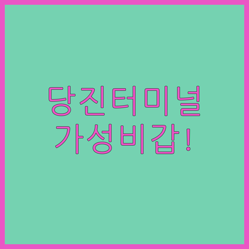 당진 터미널 근처 깔끔한 숙소와 가성..