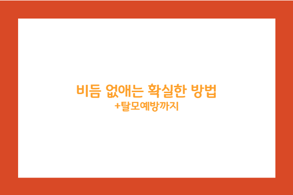 비듬 없애는 방법