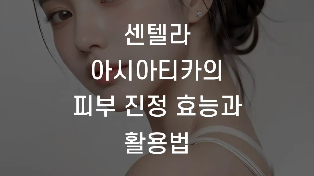 센텔라 아시아티카의 피부 진정 효능과 활용법