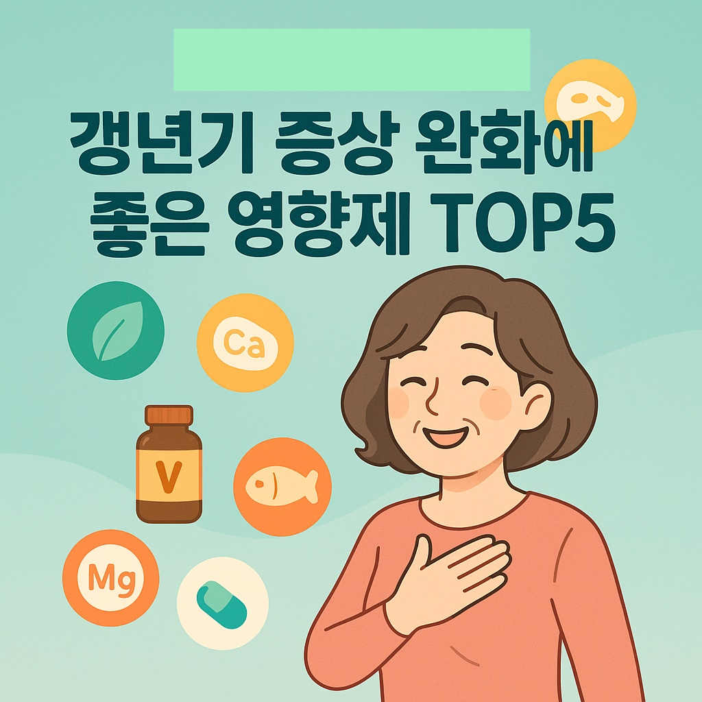 갱년기 증상 완화에 좋은 영양제 TOP 5