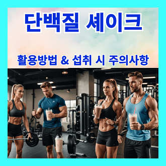 단백질 셰이크 활용 방법 및 단백질 셰이크 섭취 시 주의사항