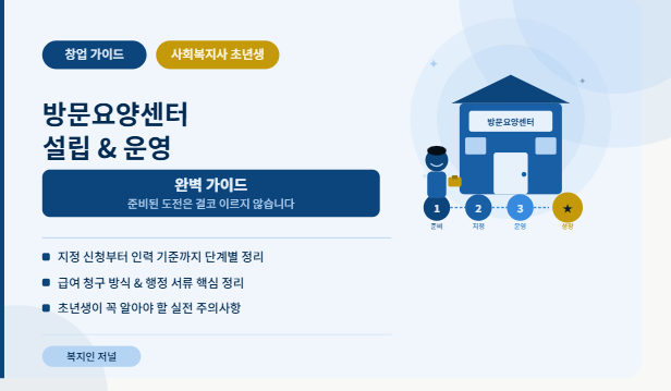 사회복지사 초년생들의 방문요양센터 설립 및 운영 완벽 가이드