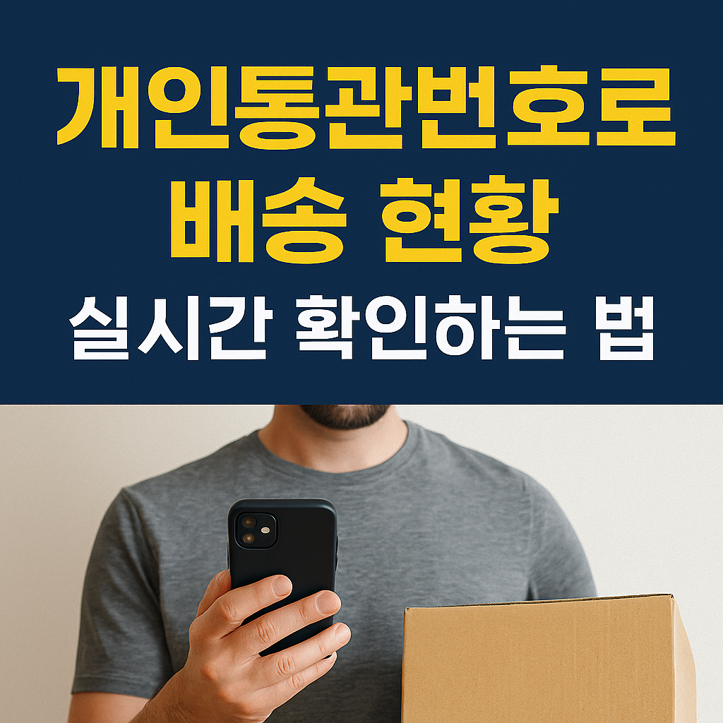 개인통관번호로 배송 현황 실시간 확인하는 법