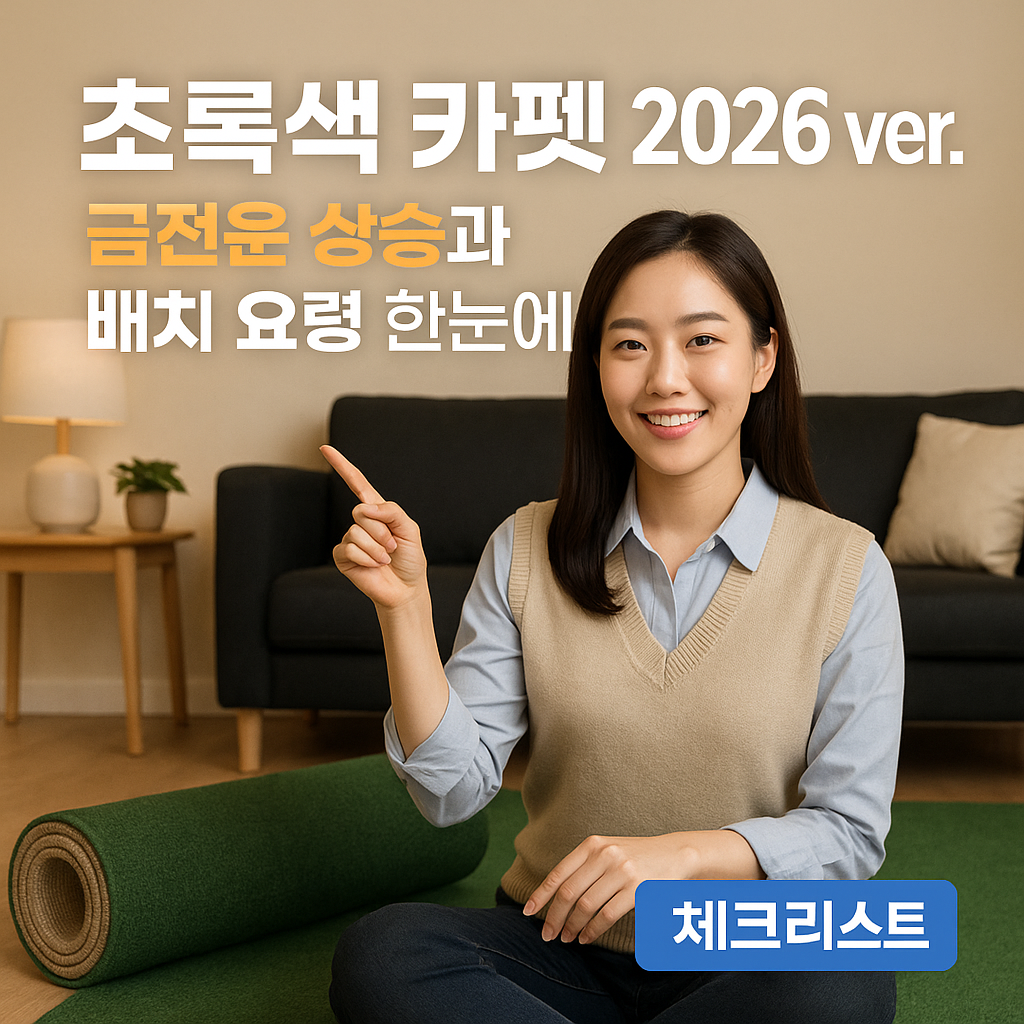 초록색 카펫 2026 ver. ｜ 금전운 상승과 배치 요령 한눈에 보기