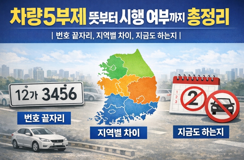 차량5부제 뜻부터 시행 여부까지 총정리 ❘ 번호 끝자리, 지역별 차이, 지금도 하는지