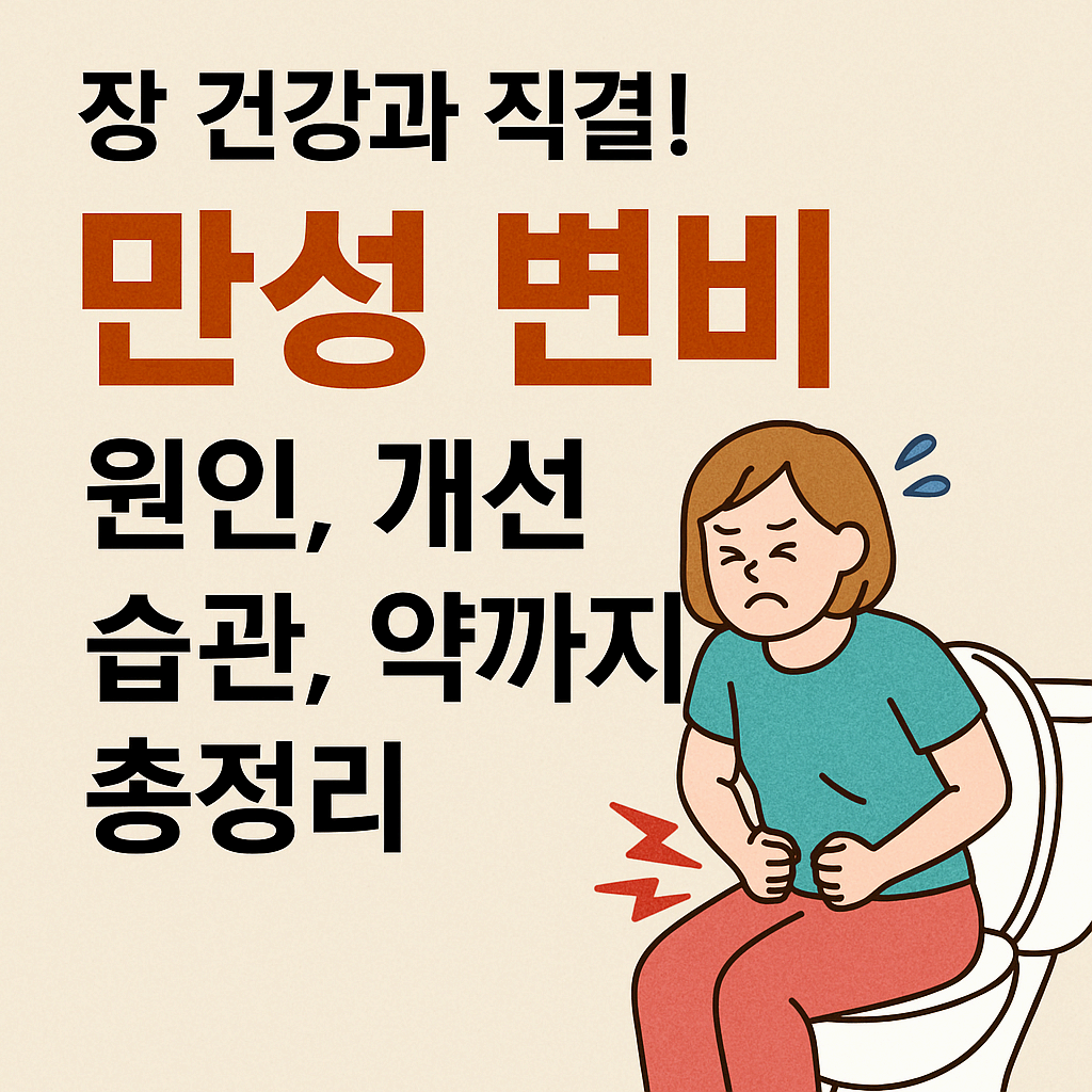 💩 만성 변비 – 원인부터 개선 습관, 약까지 완전 정리!