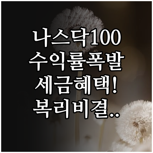 나스닥 100 ETF 수익률 높이기 ..