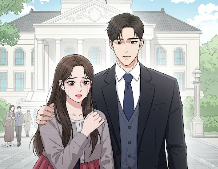 법원 앞에서 고민하는 부부