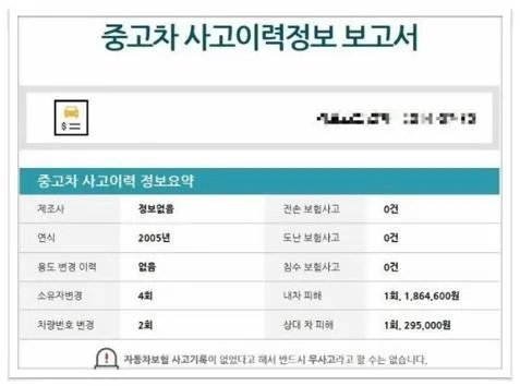 중고차 사고이력조회