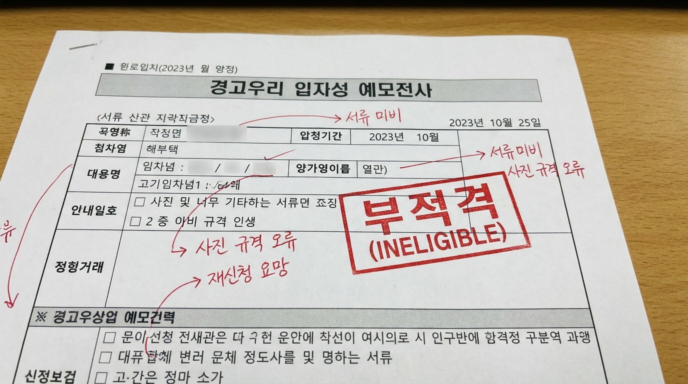 2026 고유가 지원금 부적격 판정 주요 사유 분석표