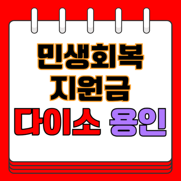 민생회복 지원금 다이소