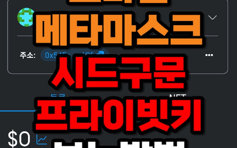 메타마스크에서 시드구문, 프라이빗키 찾는 모바일 확인 절차 및 보안 백업