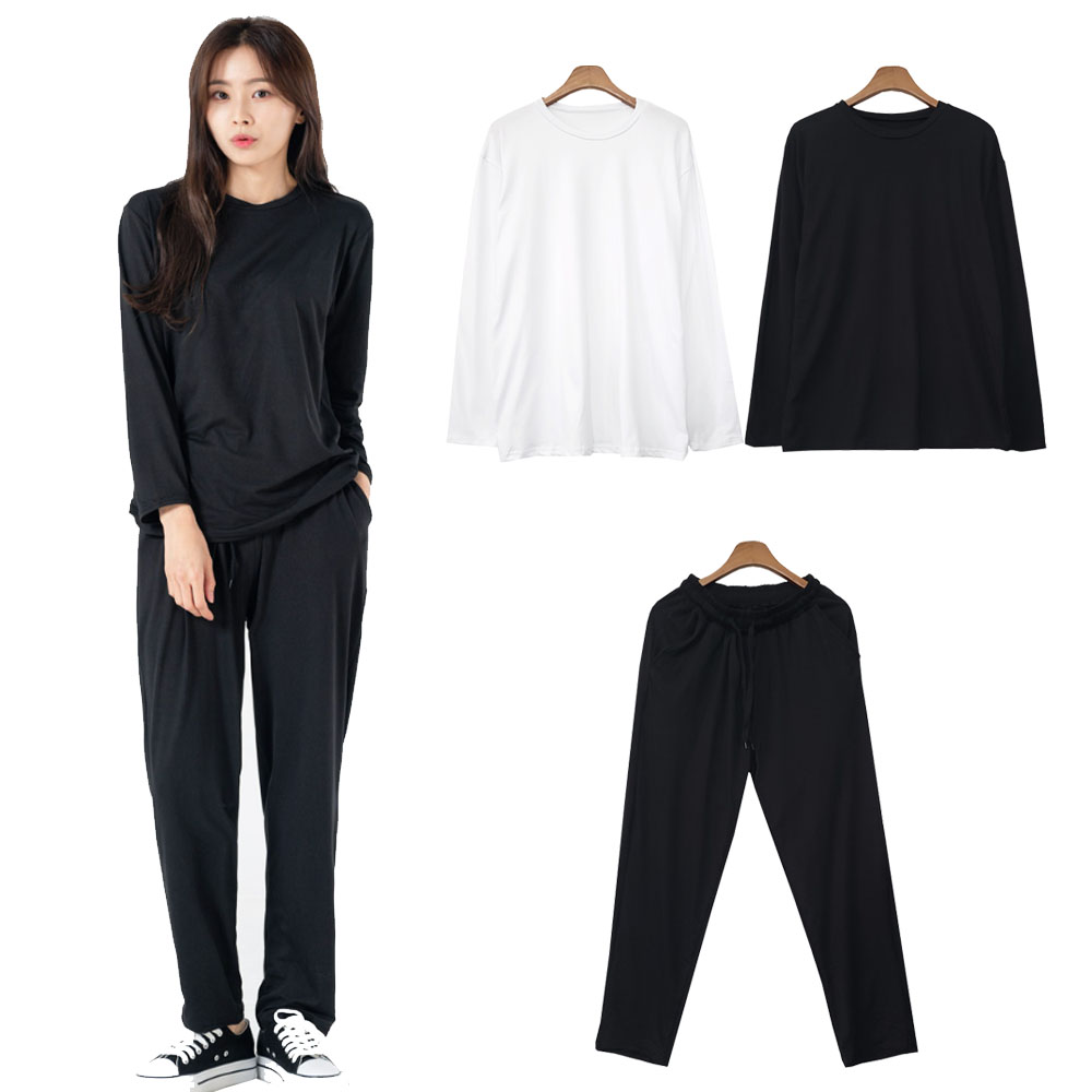 여자 상하 세트 부드러운 라운드 편한 트레이닝복 세트 운동복 홈웨어