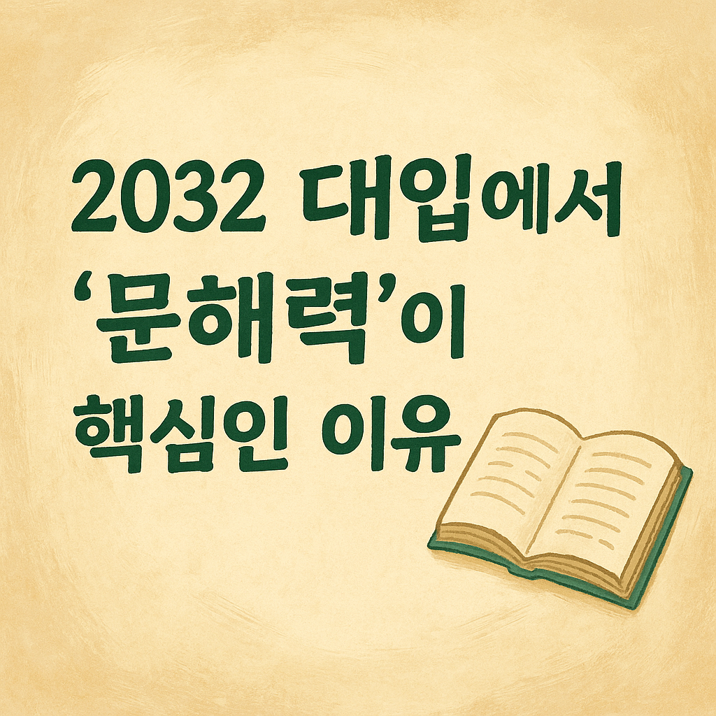 2032 대입에서 ‘문해력’이 핵심인 이유