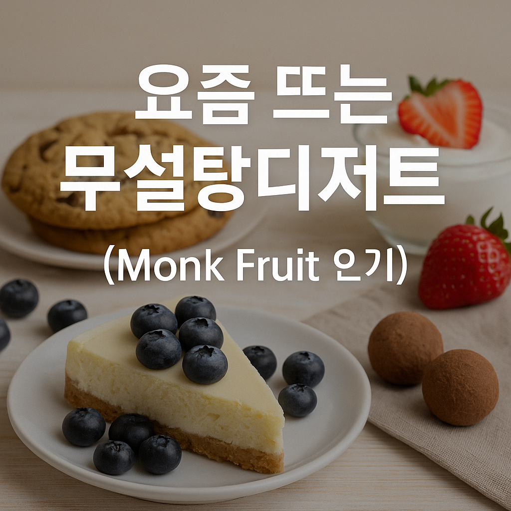 ✅ 요즘 뜨는 무설탕 디저트 (Monk Fruit 인기)