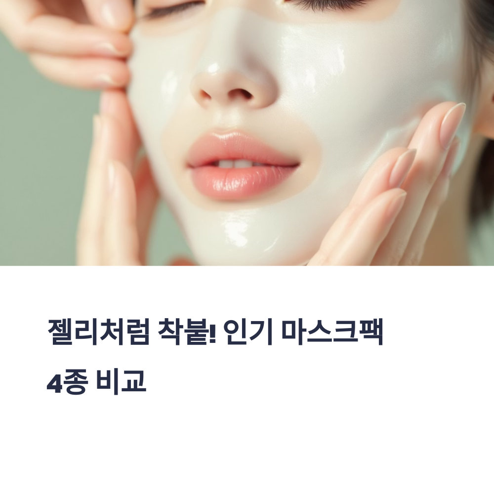 인기 마스크팩 4종 비교