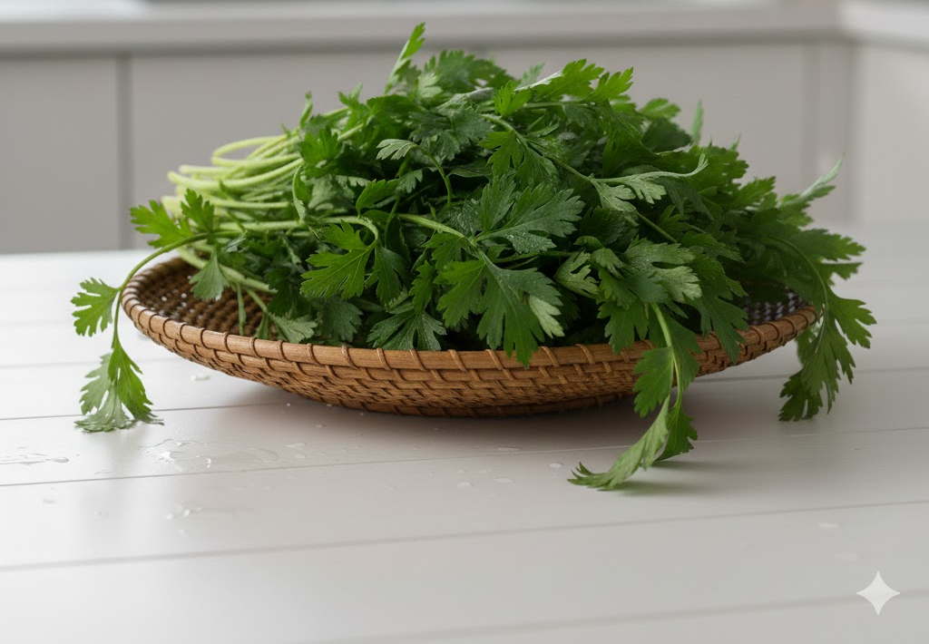 신경 안정과 혈압 조절에 탁월한 영양 가득한 신선한 쑥갓