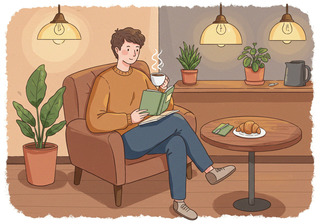 연차를 내고 휴식하는 직장인의 모습