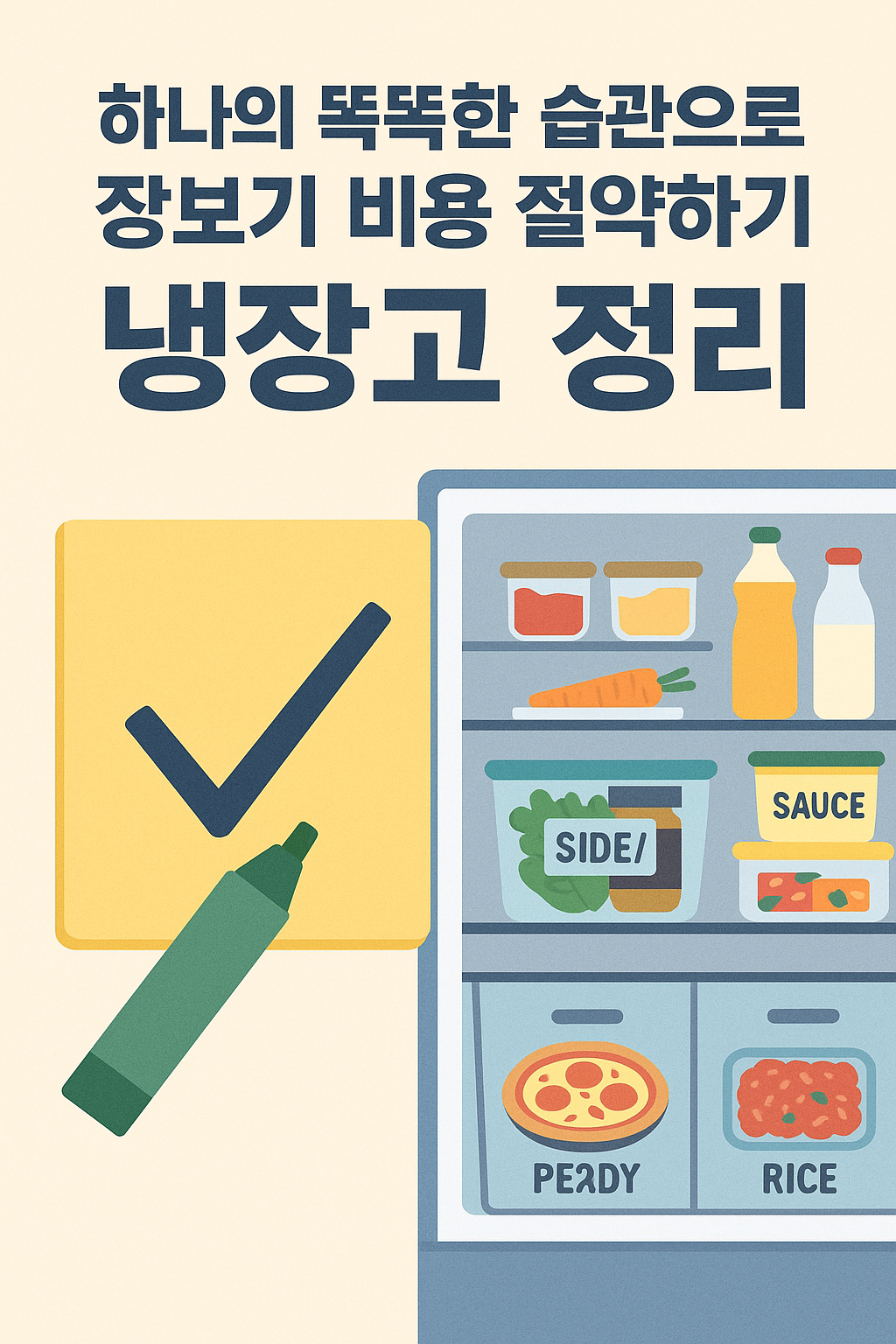 비용 절약하기 냉장고 정리