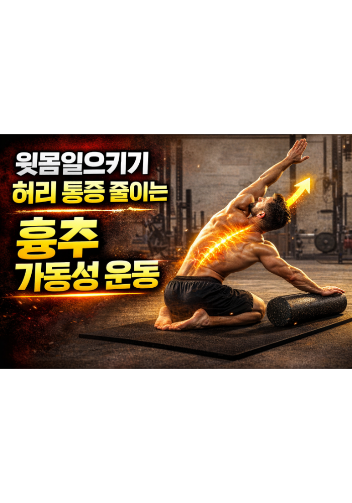 윗몸일으키기 허리 통증 줄이는 흉추 가동성 운동 :흉추가 굳으면 허리가 대신 굽는다