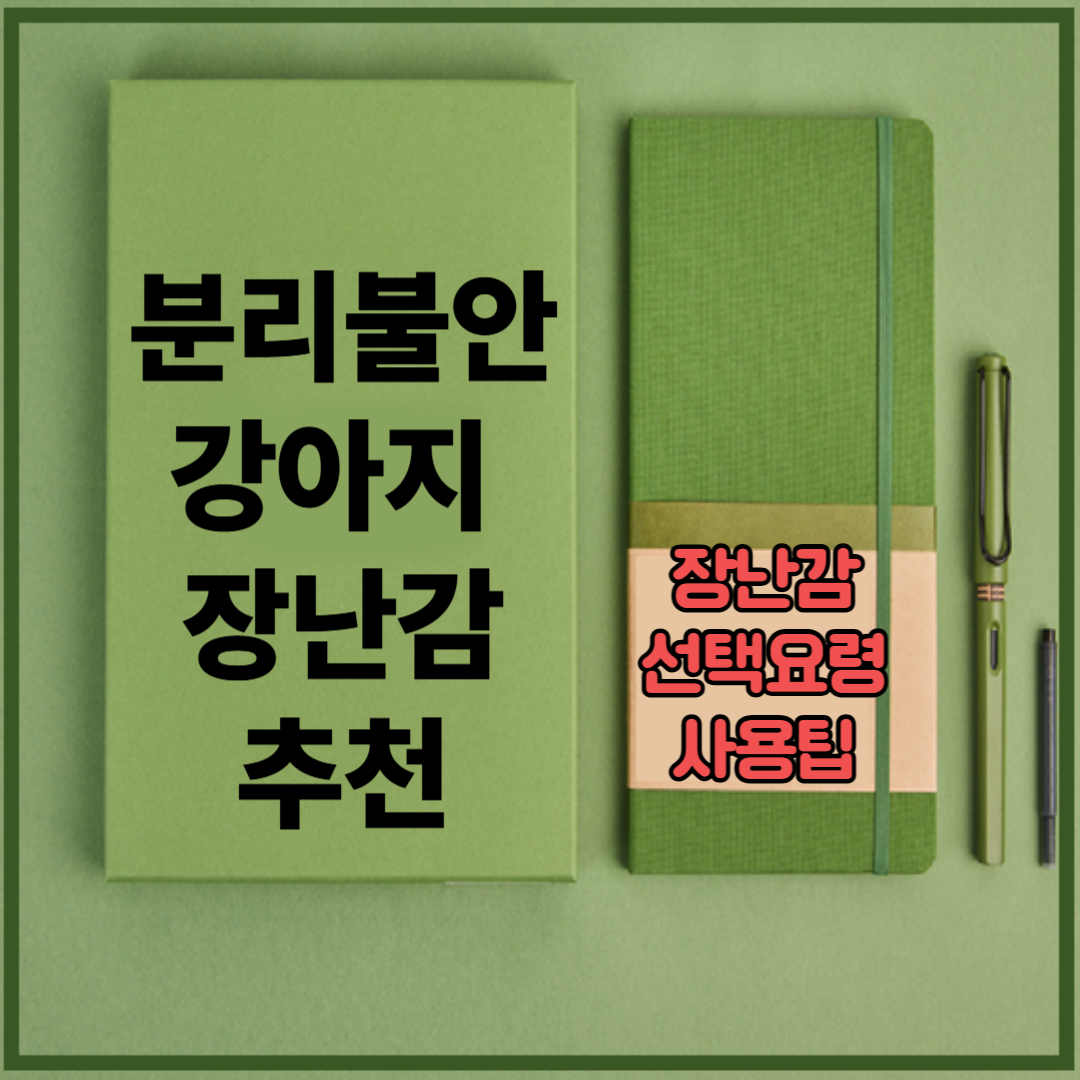 분리불안 강아지 장난감 추천 - 장난감 선택요령, 사용 팁