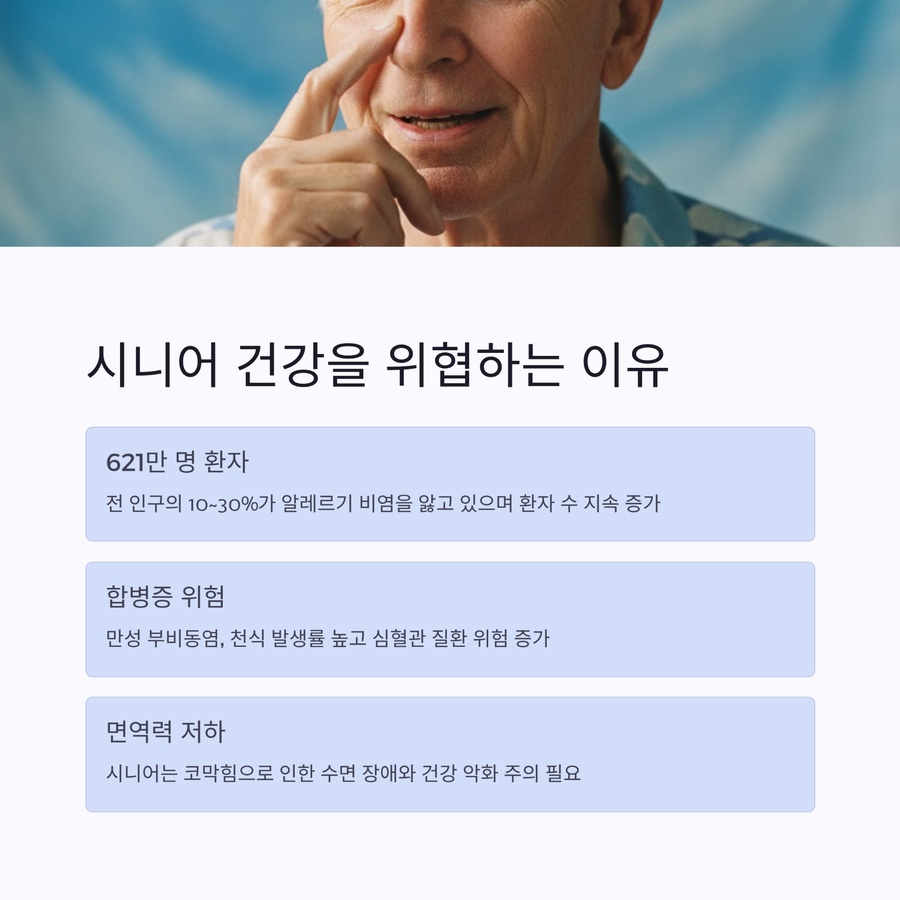 알레르기 비염이 시니어 건강에 위험한 이유 정리