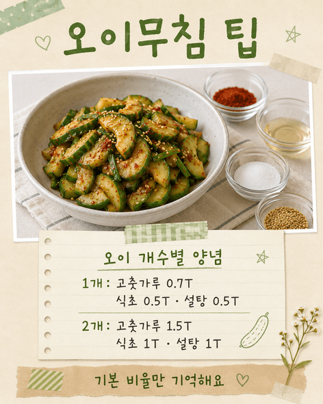 오이무침 황금레시피