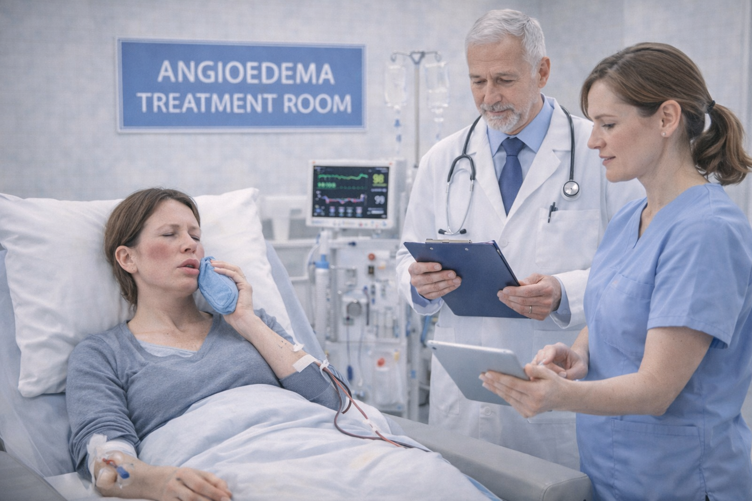 유전성 혈관부종 환자 사진