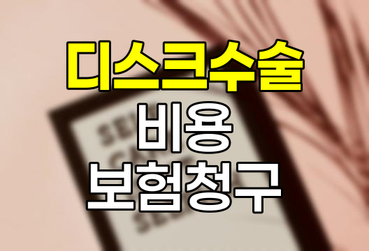 디스크 수술 전방유합 및 후방고정술 비용과 보험청구 안내