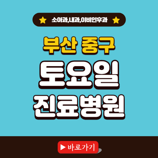 부산 중구 토요일 진료 병원 찾기 ❘ 주말 문여는 소아과, 내과, 이비인후과 리스트