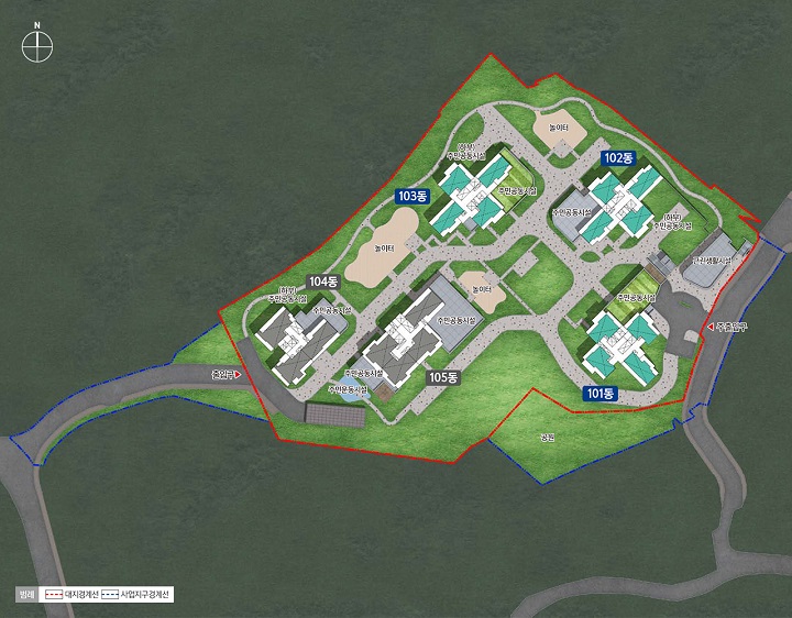 동작구 수방사 단지 안내도