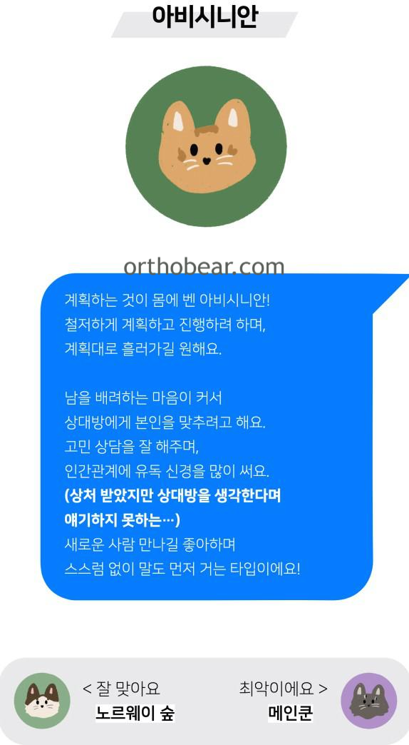 아비시니안 mbti