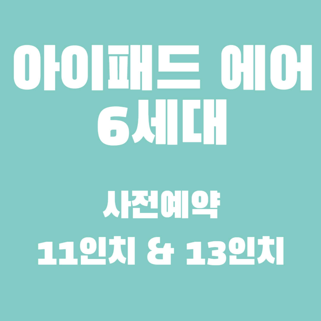 아이패드 에어 6세대