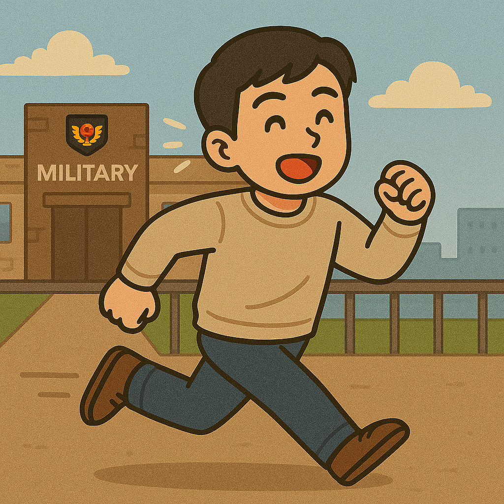 입영일 연기한 사람의 모습