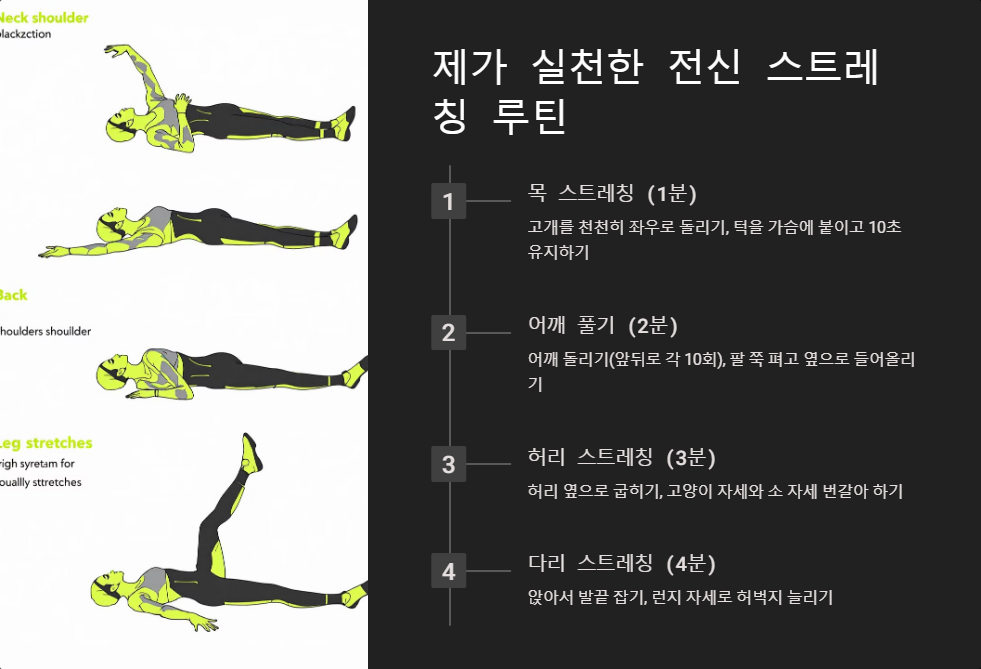 전신 스트레칭 루틴, 피로 회복과 유연성 향상